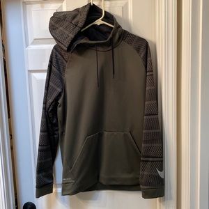 Mens Nike hoodie green and black, size large